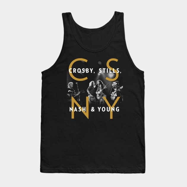 Crosby Stills Nash Young Tank Top by Kurasaki